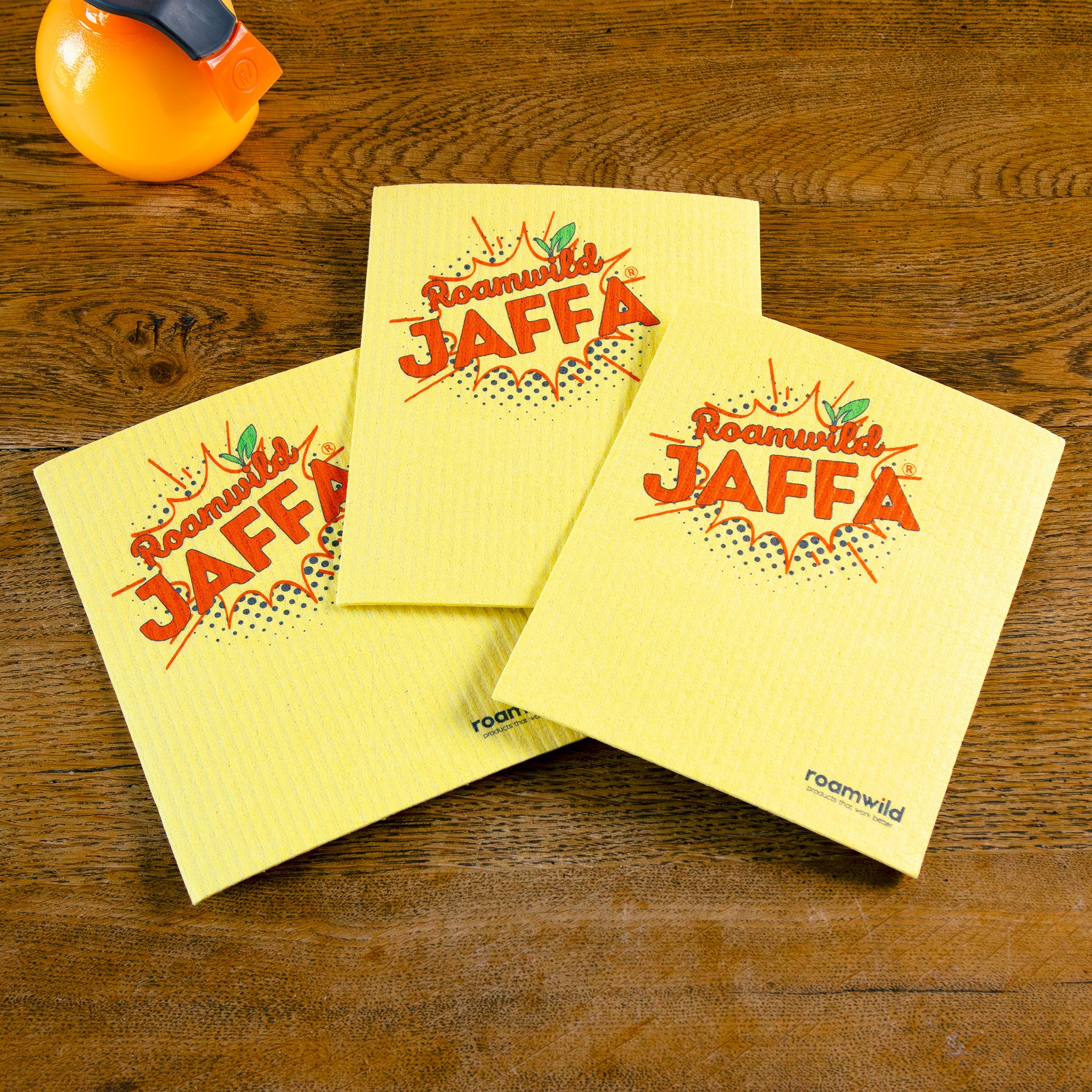 Roamwild Herbruikbare Papieren Handdoek | Nooit Meer Papieren Handdoekjes Kopen | Gele Jaffa Print