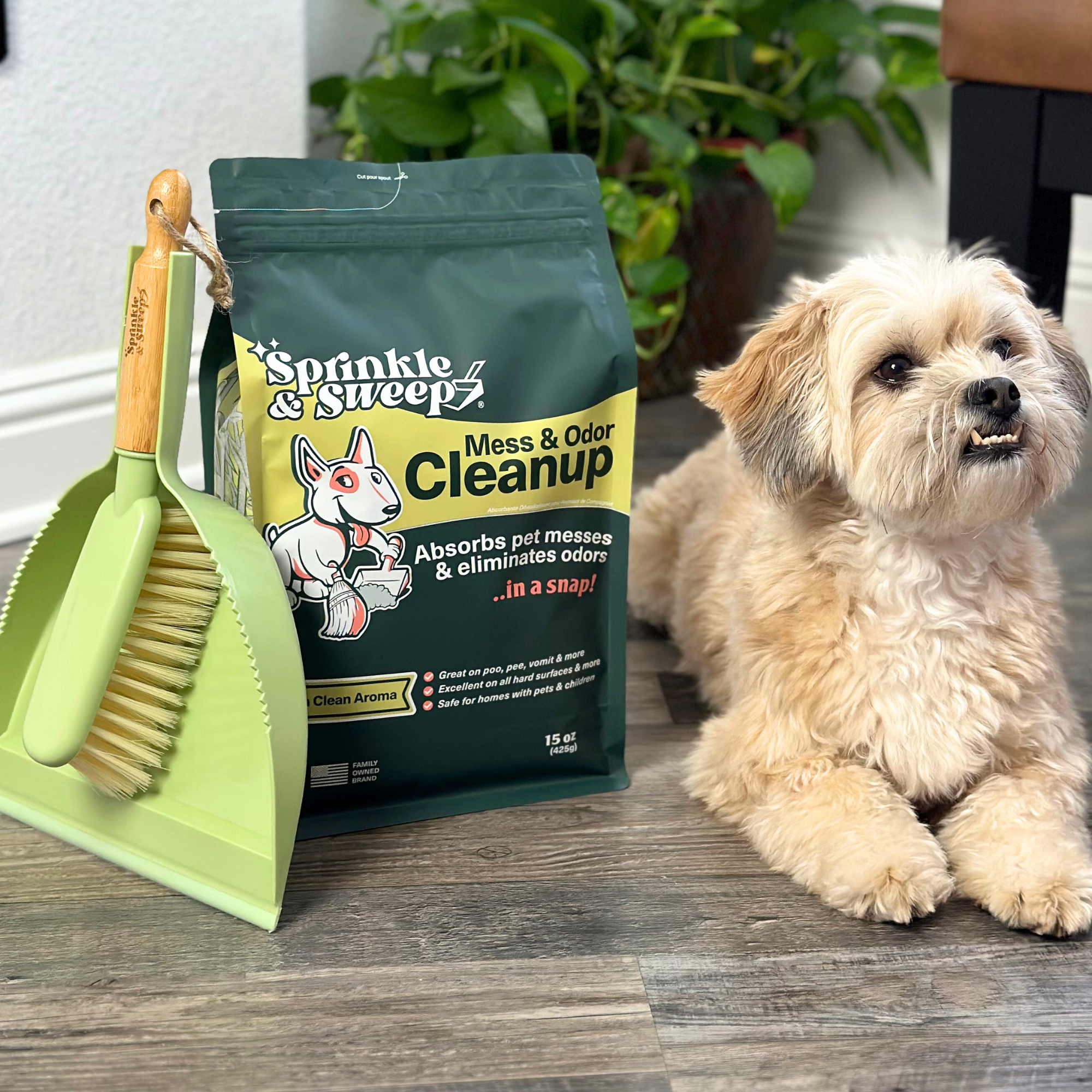 Sprinkle & Sweep Pet Mess and Odour Clean Up (15 oz)