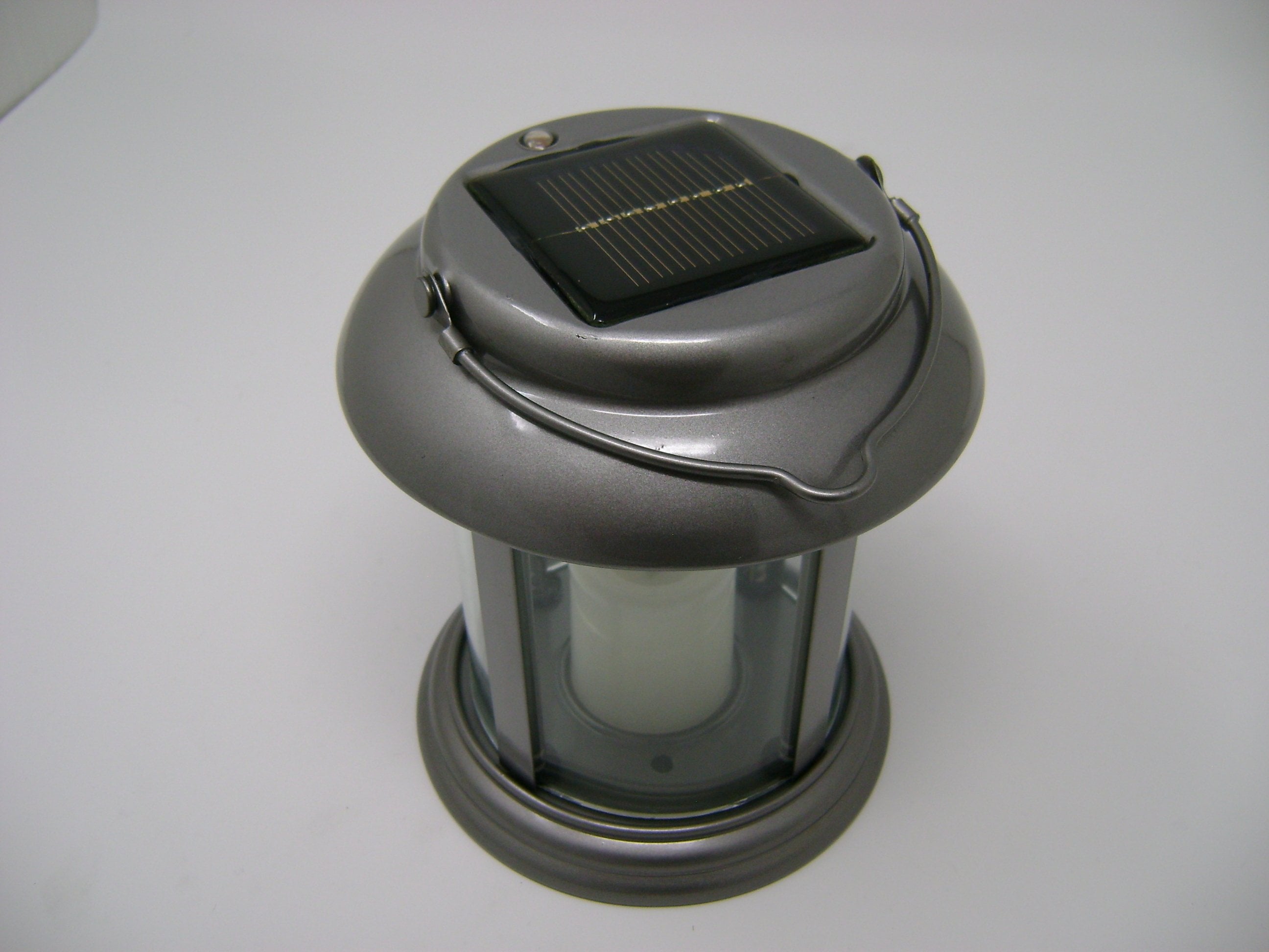 Paradise -  Silver Solar Power Flickering Candle Lantern