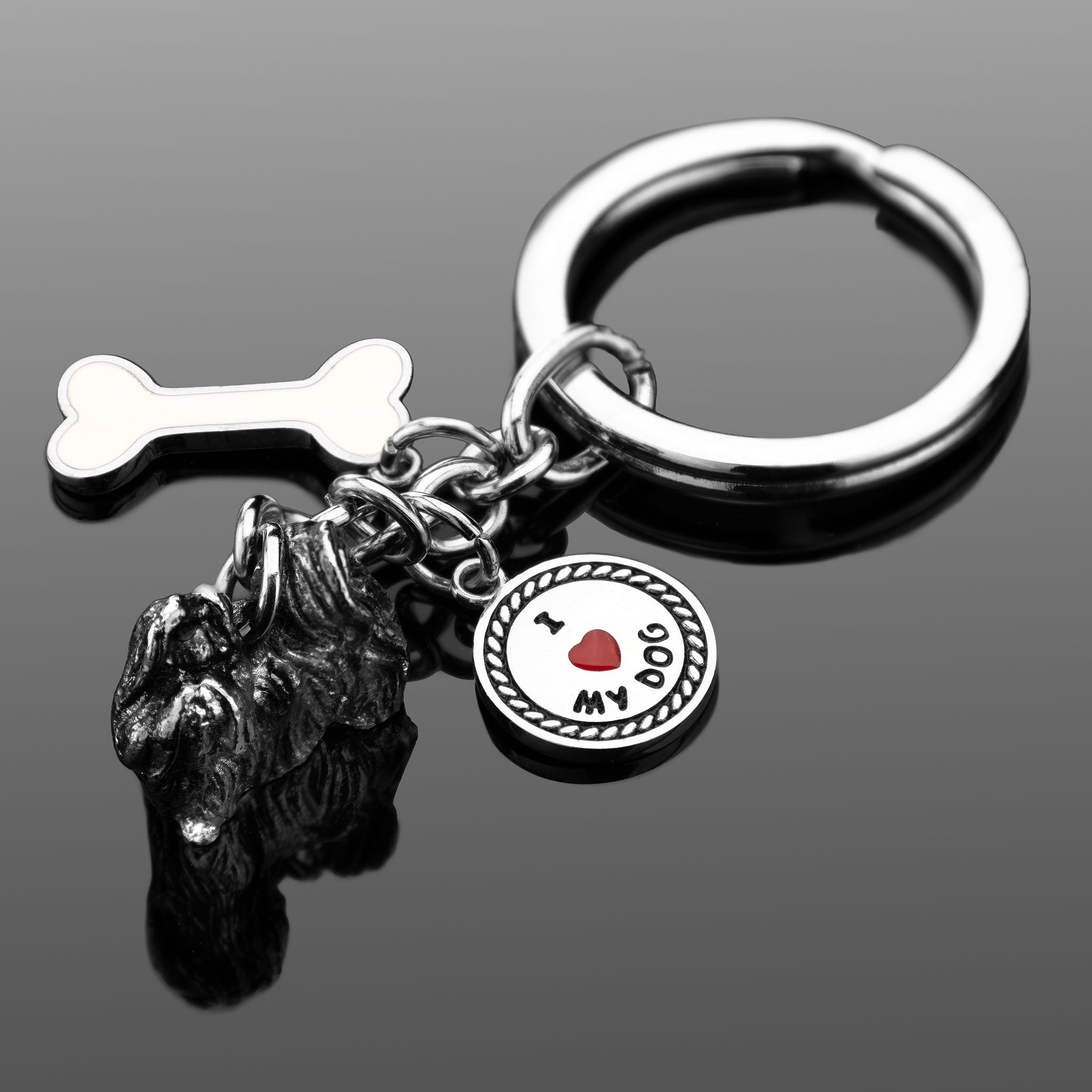 Small Breeds - High Detailed Dog Metal Animal Keyring