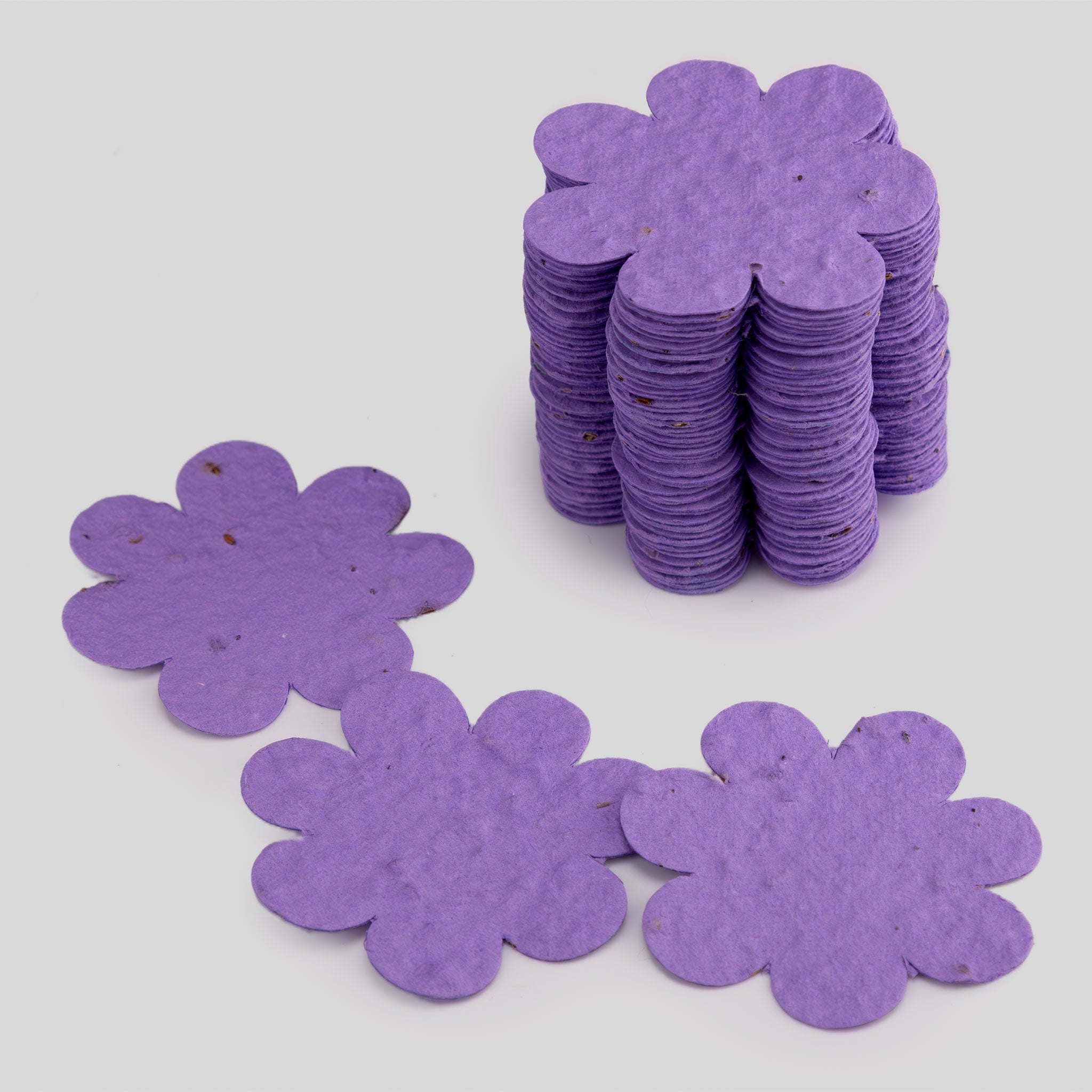 Roamwild Seeded Paper Shapes - Pack Of 50 (Violet Flower)