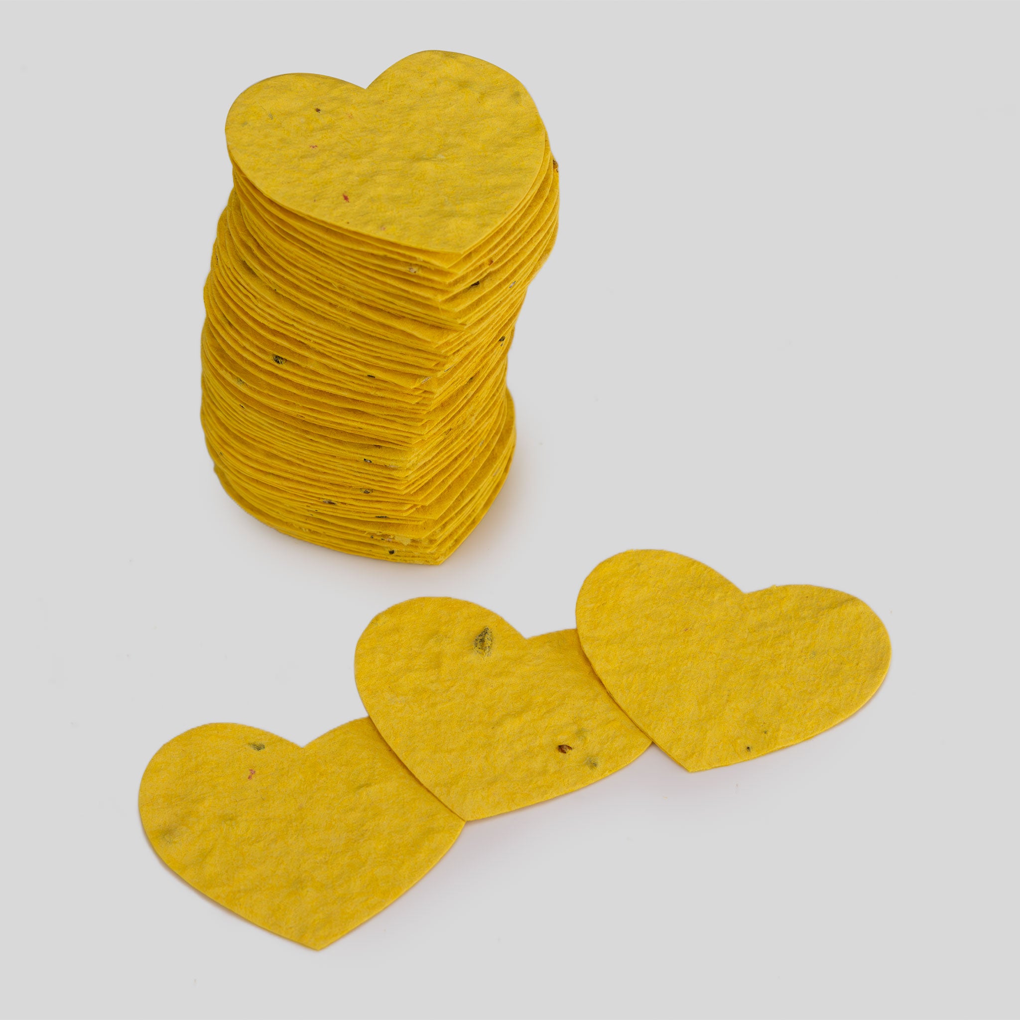 Roamwild Seeded Paper Shapes - Pack Of 50 (Yellow Heart)