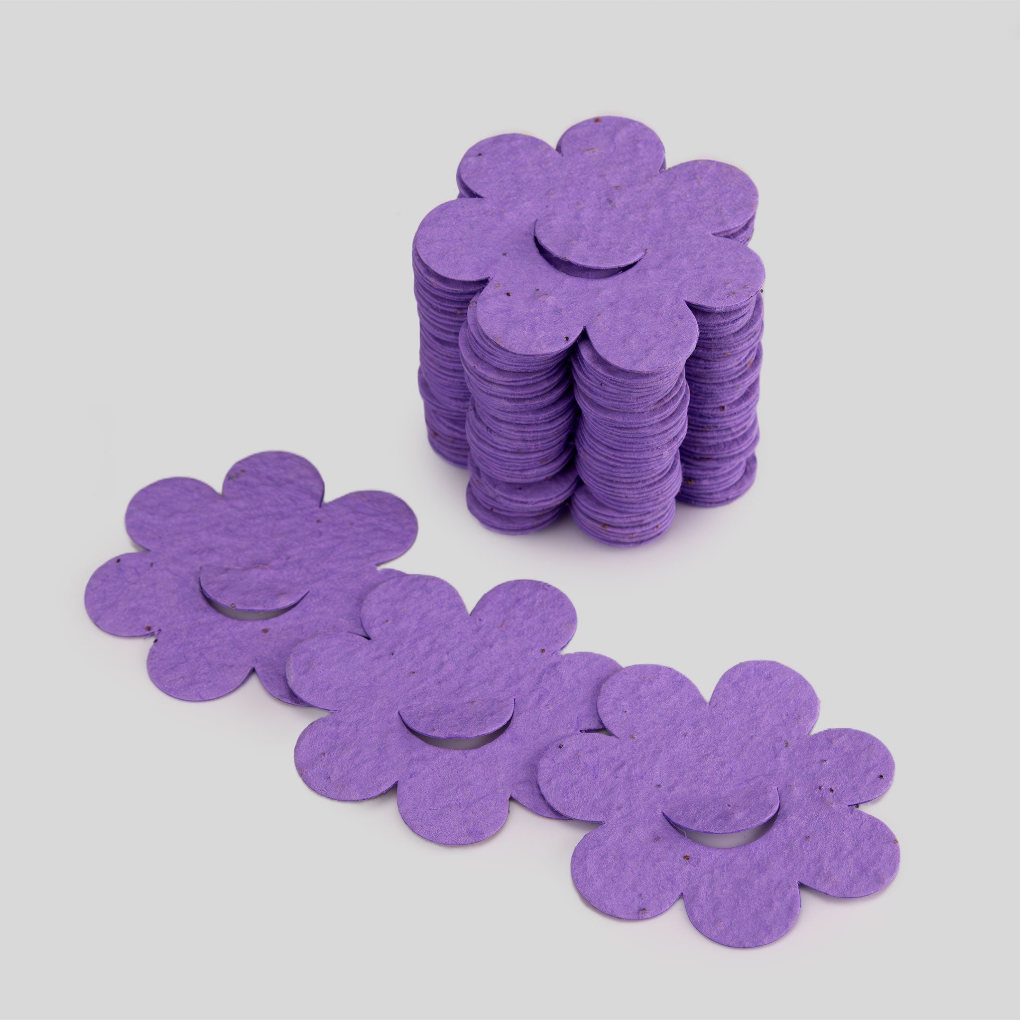 Roamwild Seeded Paper Shapes - Pack Of 50 (Violet Flower)