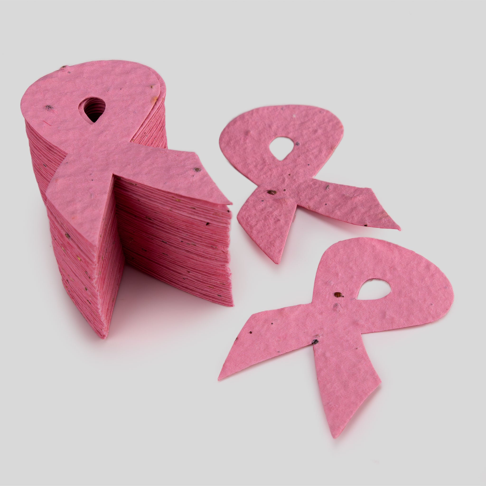 Roamwild Seeded Paper Shapes - Pack Of 25 (Pink Ribbon)