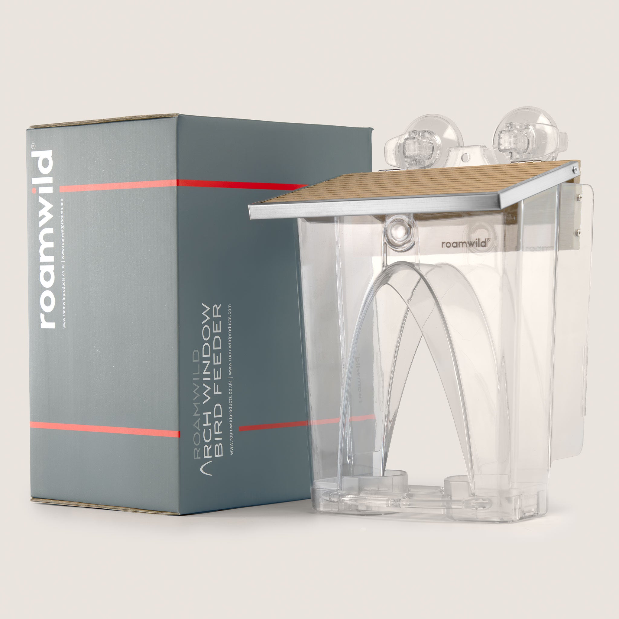 Roamwild Bogenfenster-Vogelfutterhaus