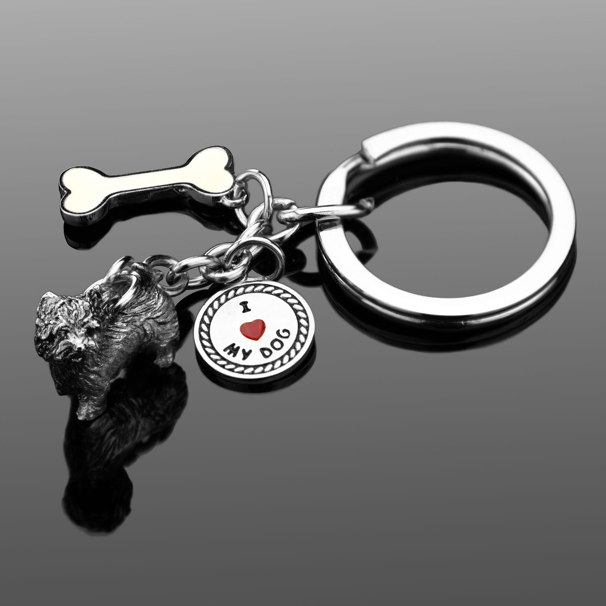 Small Breeds - High Detailed Dog Metal Animal Keyring
