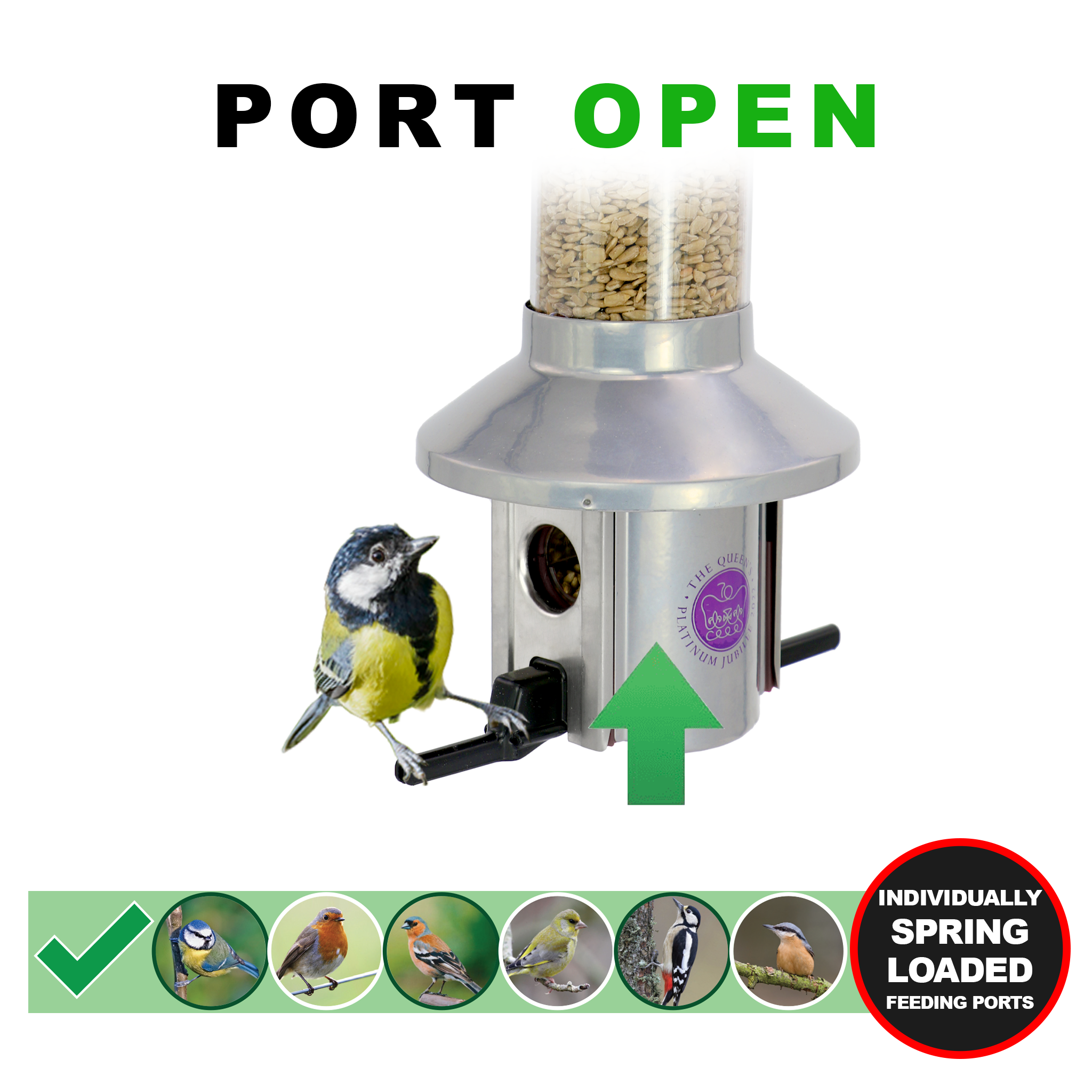 Roamwild PestOff Bird Feeder | Queen Elizabeth II Platinum Jubilee Tribute